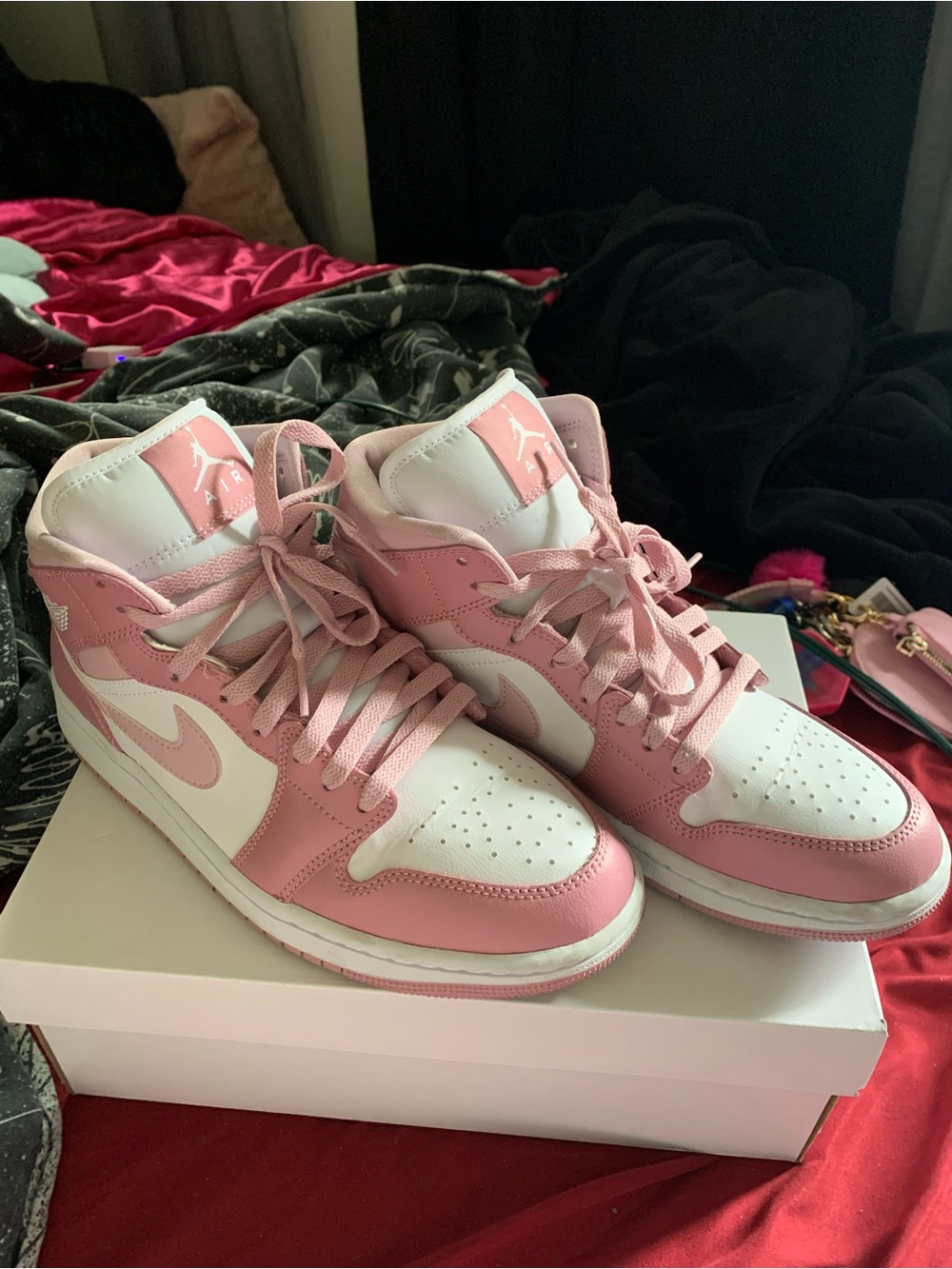 Nike Women's Mid-Top Sneakers - Pink/White